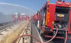 Viranşehir Yolunda Korku Dolu Anlar! Otomobil Yüklü Tırda Yangın