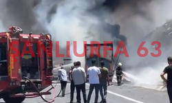 Şanlıurfa'da Seyir Halindeki Tır Alevlere Teslim Oldu!