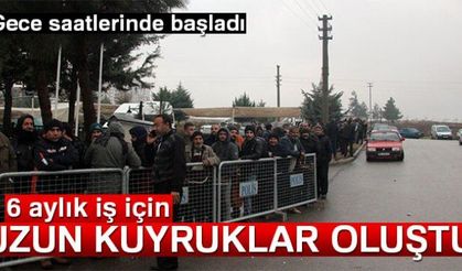 Kilis'te 6 aylık iş için uzun kuyruklar oluştu