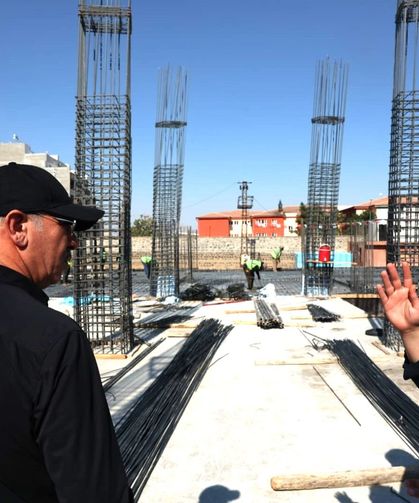 Şanlıurfa'da Belediye Hizmet Binası Projesinde Çalışmalar Aralıksız Sürüyor