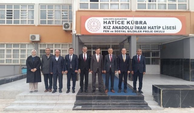 Milli Eğitim Bakanlığı Yetkilisi Şanlıurfa ve Viranşehir'de incelemelerde Bulundu