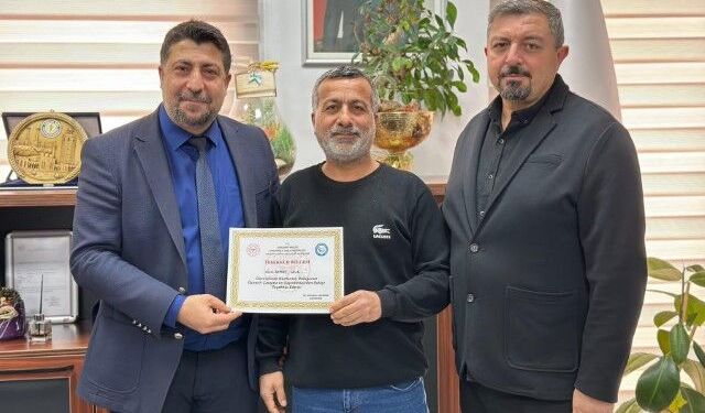 Şanlıurfa’da Örnek Uygulama: Sağlık Çalışanlarına Teşekkür Belgesi