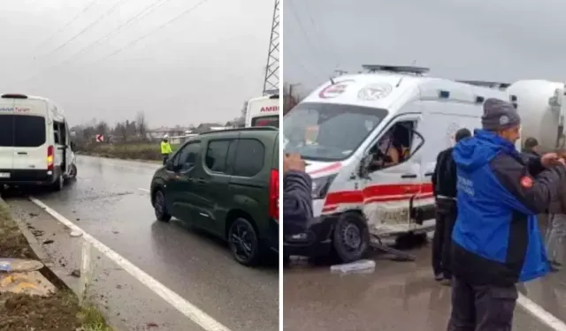 Feci Kaza! Ambulans ile İşçi Servisi Kafa Kafaya Çarpıştı: 11 Kişi Yaralı, Yol Kan Göle Döndü!