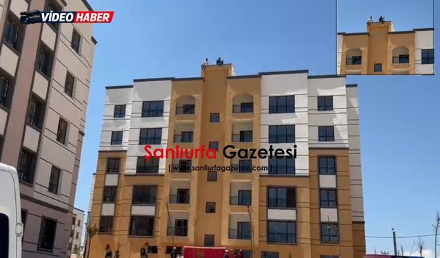 TOKİ İnşaatında Çatı Eylemi Paniği!