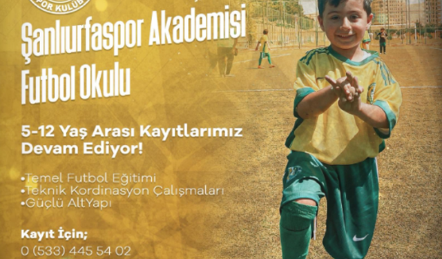 Şanlıurfaspor Akademisi’nde Yeni Kayıt Dönemi Açıldı