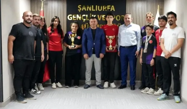 Şanlıurfa'nın Başarılı Atıcıları İl Müdürü İsa Yazıcı'yı Ziyaret Etti
