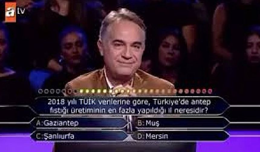 Kim Milyoner Olmak İsterde Fıstık Sorusu-Şanlıurfa 63 Haber