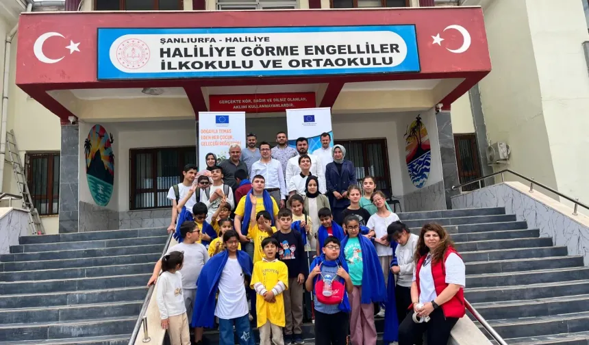 Şanlıurfa’da Görme Engelli Öğrencilerden Doğa İçin Anlamlı Etkinlik