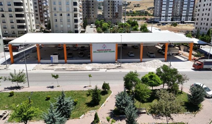 Karaköprü'de Güllübağ Semt Pazarında Çalışmalar Tamamlanma Aşamasına Geldi