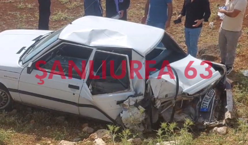 Şanlıurfa Viranşehir’de Korkutan Kaza: Otomobil Şarampole Uçtu