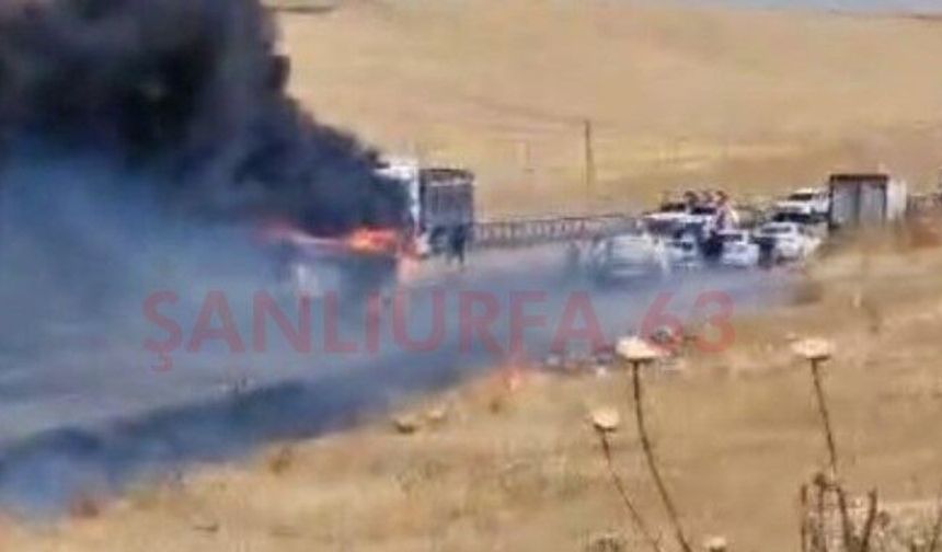 Şanlıurfa'da Seyir Halindeki TIR Alevlere Teslim Oldu!