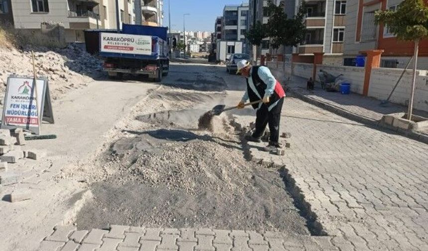Şanlıurfa Karaköprü’de Yol Çalışmaları Sürüyor
