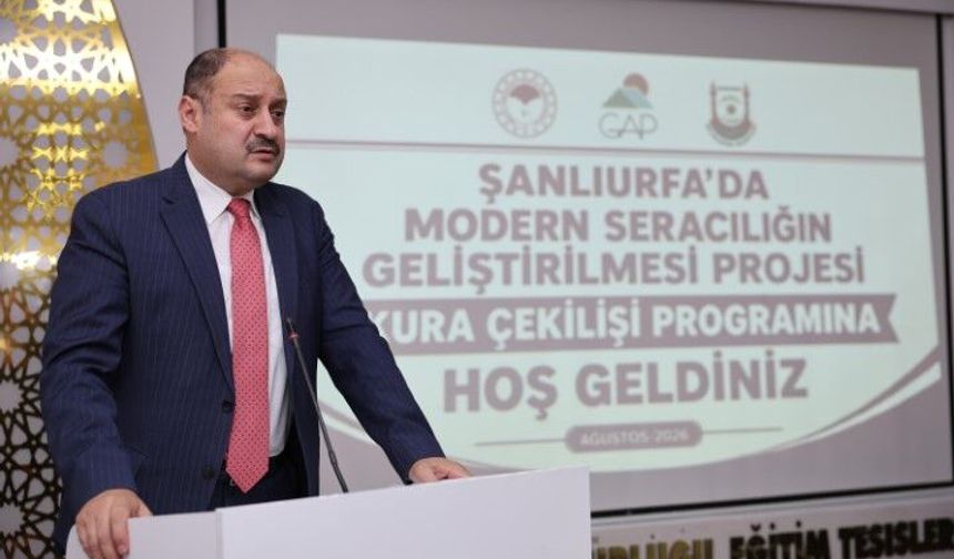 Şanlıurfa’da 40 Üreticiye Modern Sera Desteği Verilecek