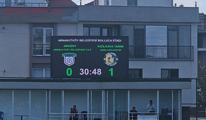 Şanlıurfaspor-Arnavutköy Belediyesi FSK Maçında İlk Gol Geldi
