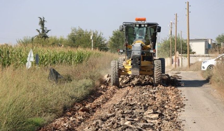 Şanlıurfa Büyükşehir Belediyesi Harran’da 10 Kilometrelik Yolu Yeniliyor