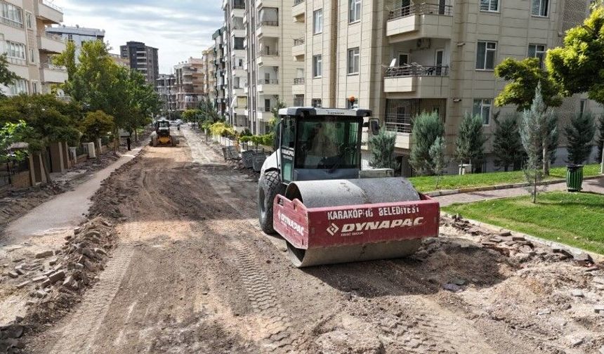 Şanlıurfa Karaköprü’de Prestij Sokak Çalışmaları Sürüyor