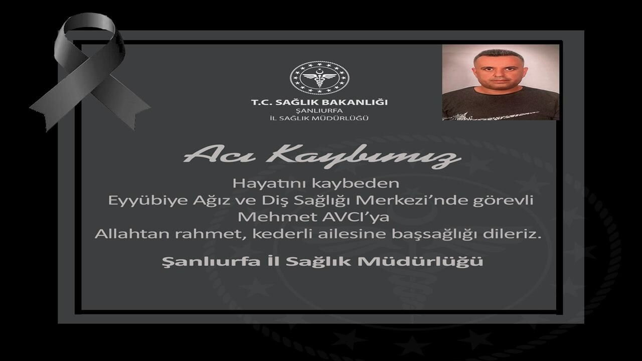 Şanlıurfa'da Sağlık Camiasını Üzen Haber