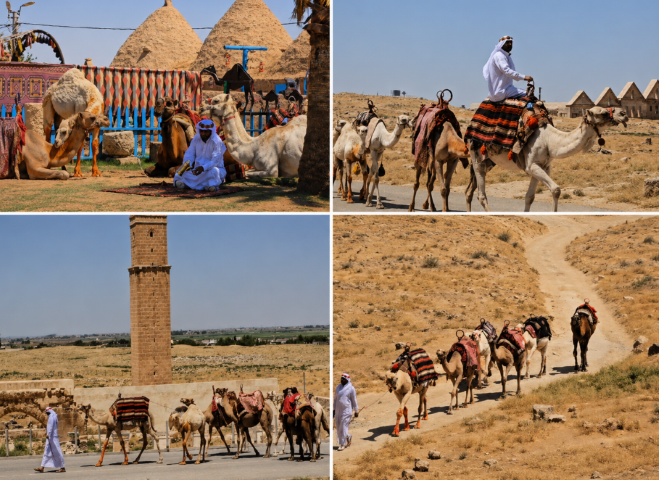Şanlıurfa'da Tarih Yeniden Canlandı! Develer Harran Sokaklarında